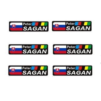 6PCS National Flag and Name Custom Sticker for Bike Frame Cycling Rider ID, Style 4
