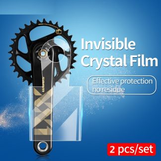 Mountain Bike Crank Protective Clear Film Carbon Fiber MTB  Universal Tooth Plate Crank Anti-collision Sticker