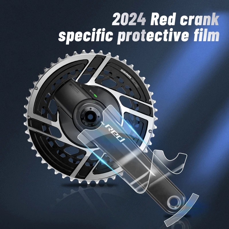 2024 RED Crank Protective Film Road Bike Special Anti-collision Bicycle Sticker - Image 2