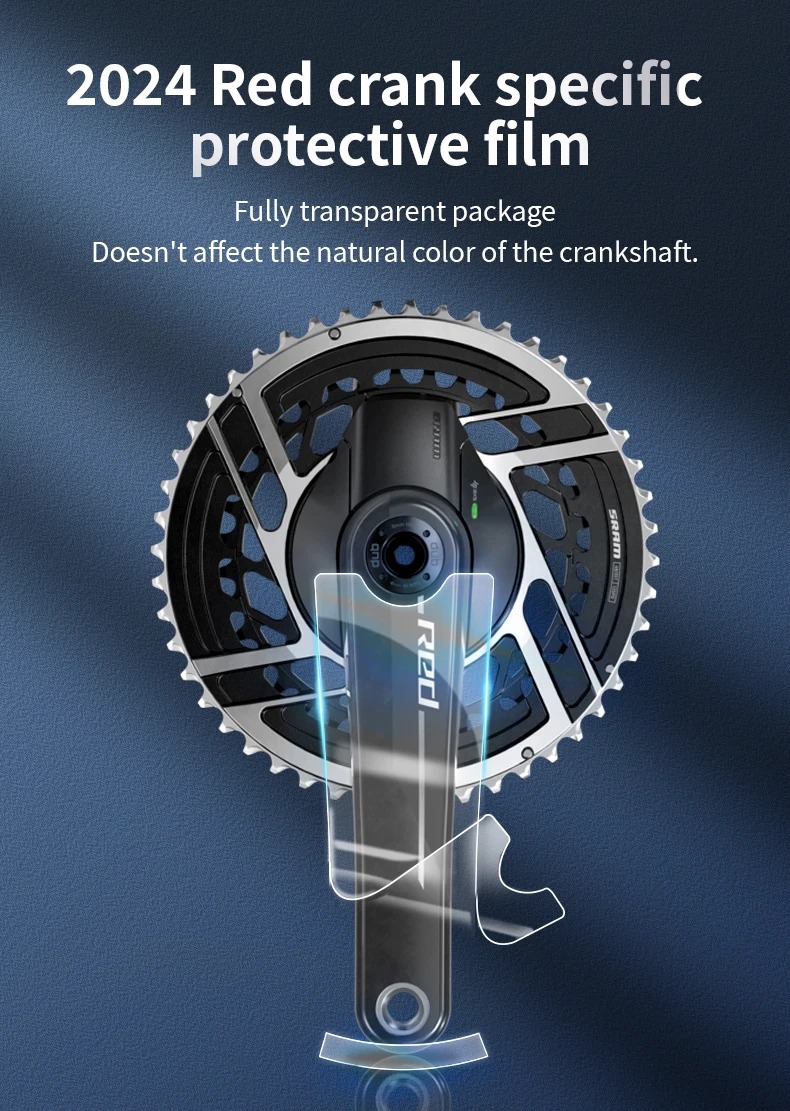 2024 RED Crank Protective Film Road Bike Special Anti-collision Bicycle Sticker - Image 8