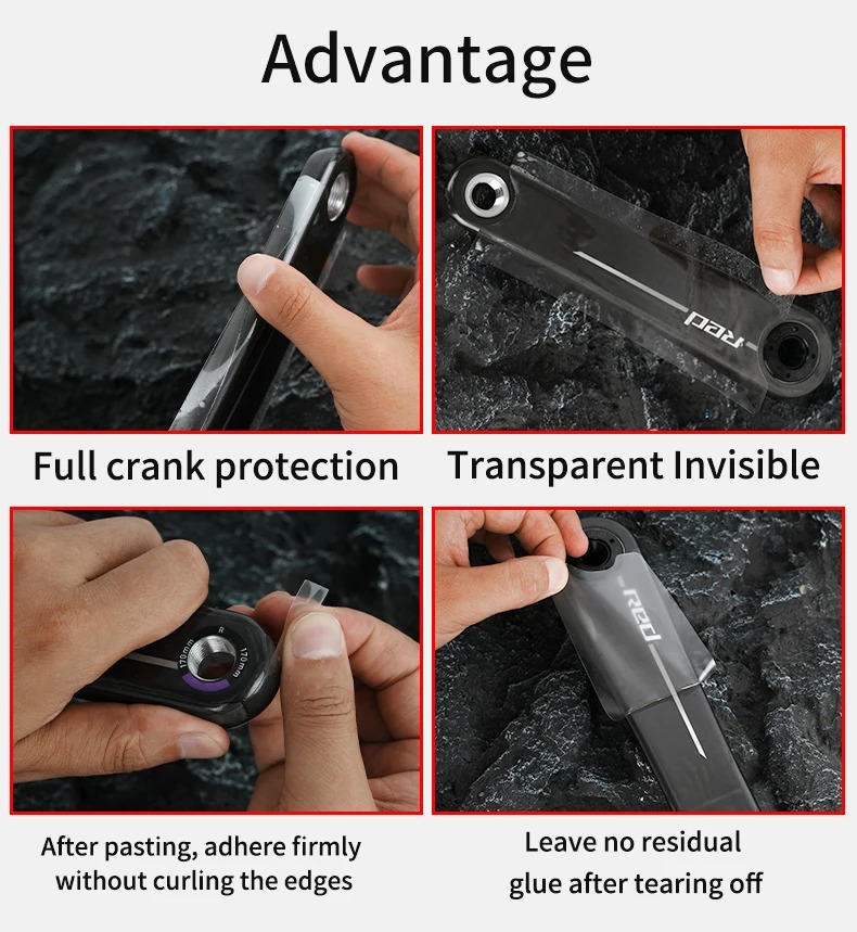 2024 RED Crank Protective Film Road Bike Special Anti-collision Bicycle Sticker - Image 9