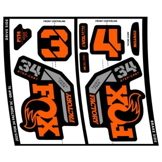 2025 FOX 34 FACTORY Step Cast Fork Sticker for Mountain Bike Decals 16 colors options