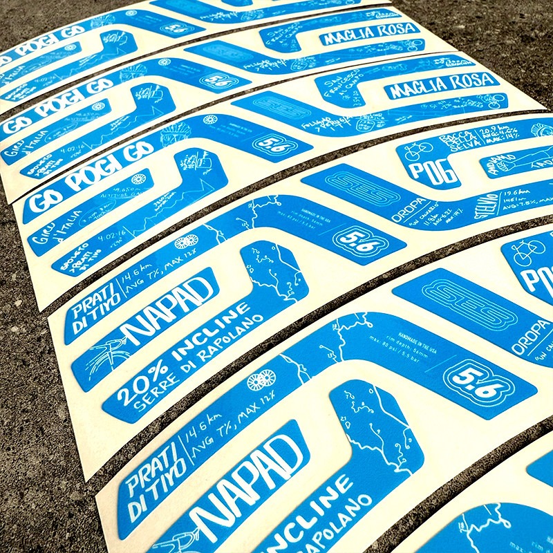 2024 GIRO Pink Italia Pogačar ENVE SES 2.3/3.4/4.5/5.6/6.7, 40/50/60mm Wheel Sticker Road Bike Decals - Image 7