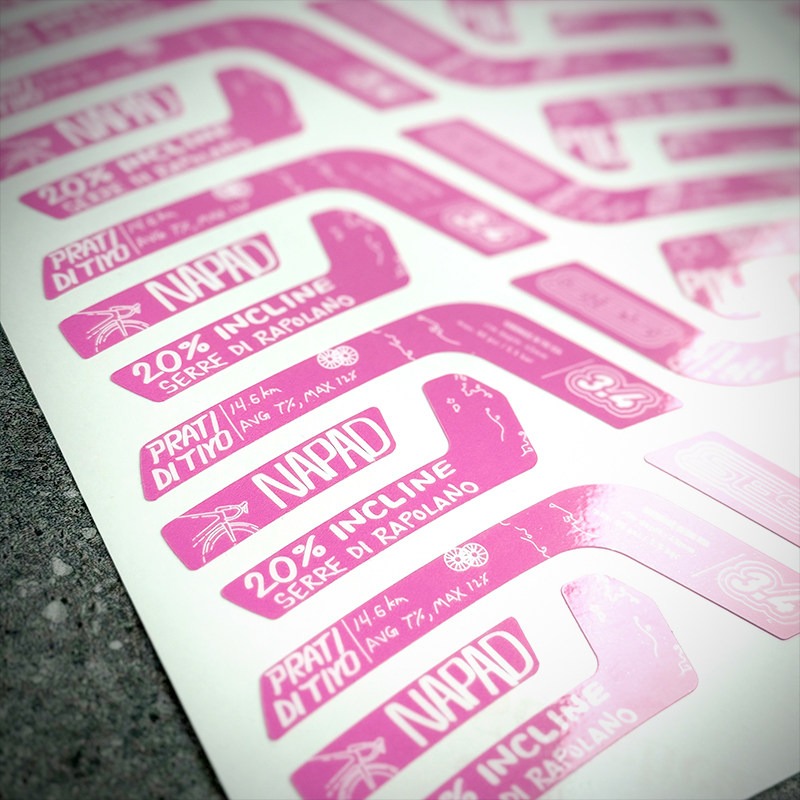 2024 GIRO Pink Italia Pogačar ENVE SES 2.3/3.4/4.5/5.6/6.7, 40/50/60mm Wheel Sticker Road Bike Decals - Image 4