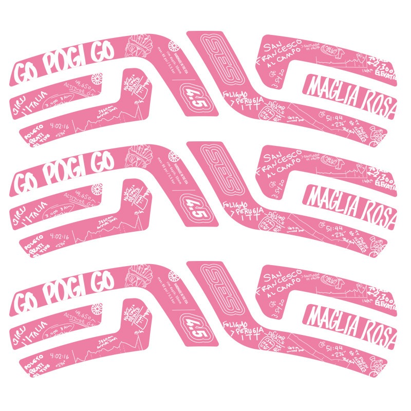 2024 GIRO Pink Italia Pogačar ENVE SES 2.3/3.4/4.5/5.6/6.7, 40/50/60mm Wheel Sticker Road Bike Decals - Image 3