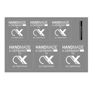 6pcs AX ax-lightness Sticker with Clear Bottom for Frame Hub Bike Bicycle Cycling Decals