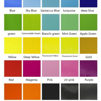 R2- color panel ( black Bottom) - Real photos of all color decals