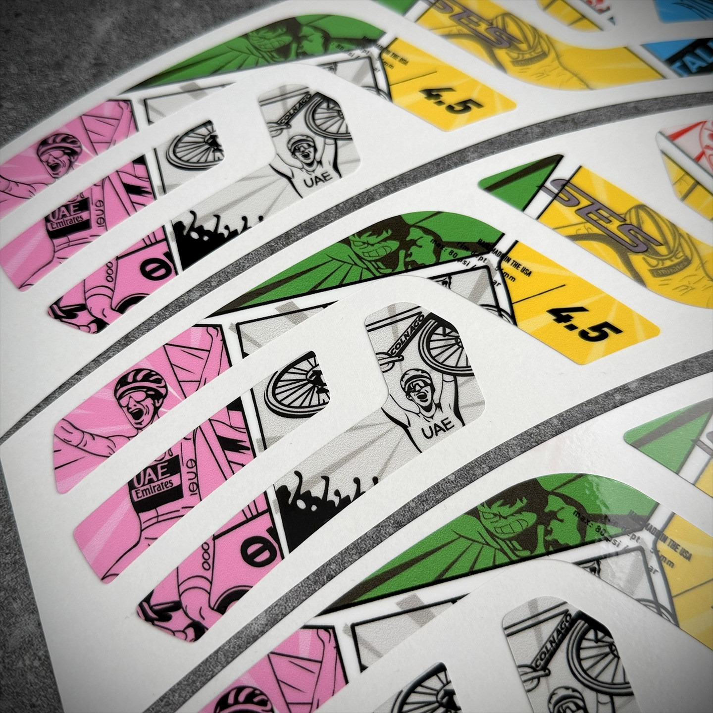 2025 Pogacar World Championship ENVE SES 2.3 / 3.4 / 4.5 / 5.6 / 6.7, 40/50/60mm Wheel Sticker Road Bike Decals - Image 3