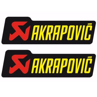 2pcs Akrapovic Sticker for Motorcycle Exhaust Graphic Factory Set Vinyl Adhesive Decals