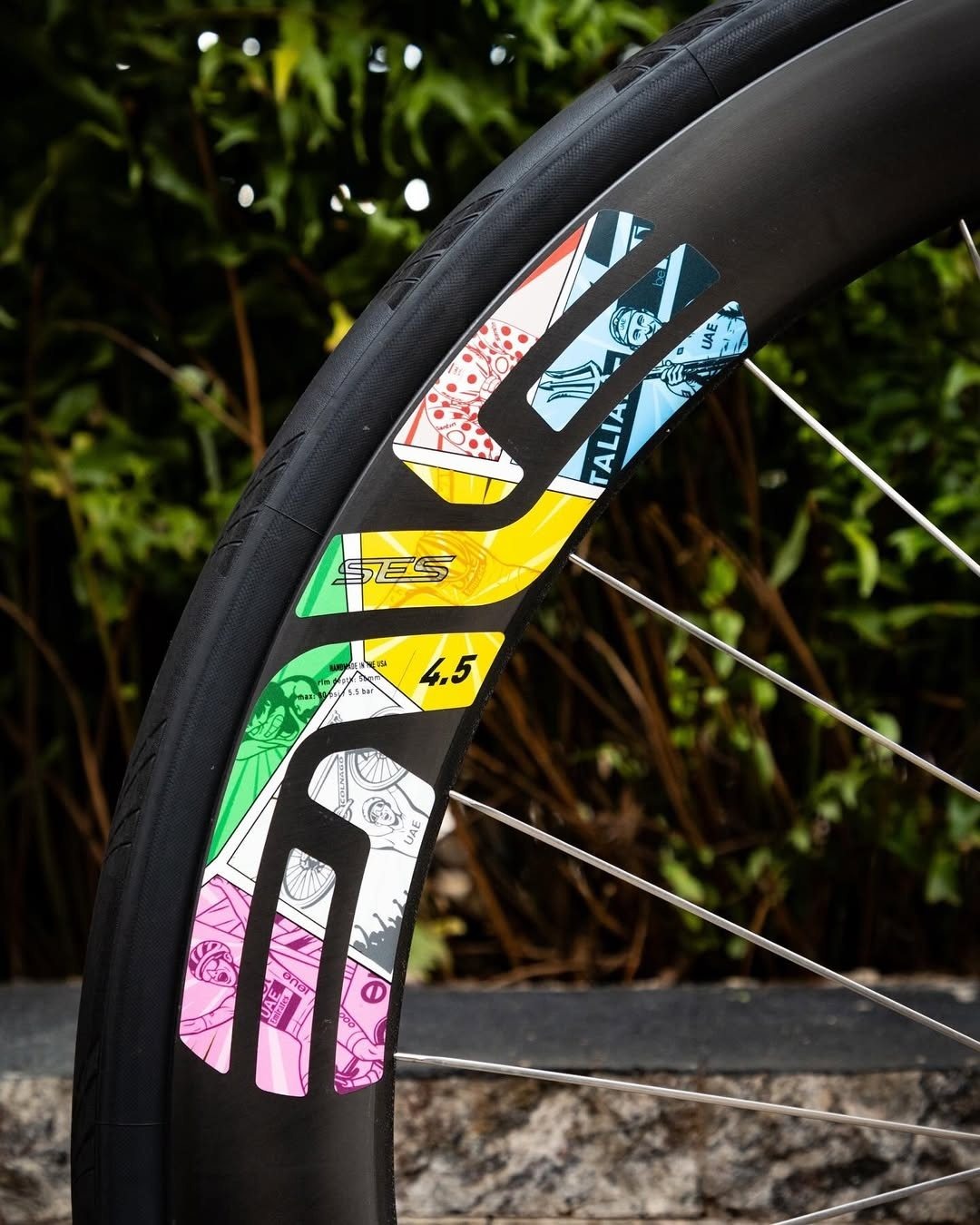 2025 Pogacar World Championship ENVE SES 2.3 / 3.4 / 4.5 / 5.6 / 6.7, 40/50/60mm Wheel Sticker Road Bike Decals - Image 6