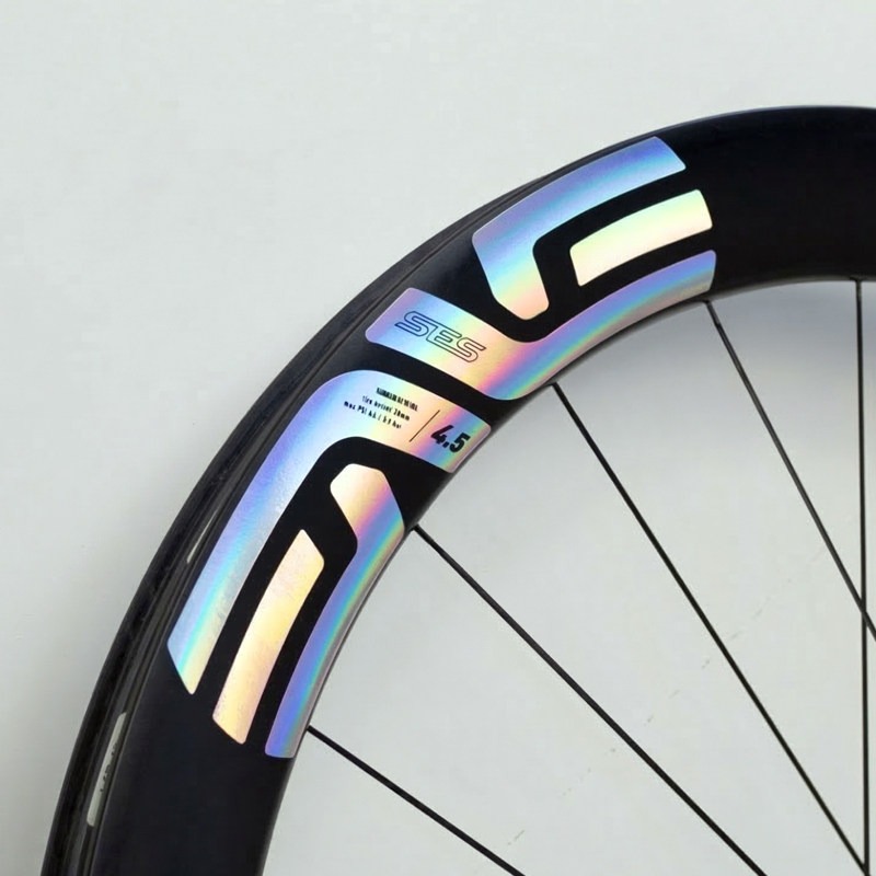 Laser Holographic color, ENVE SES 2.3 / 3.4 / 4.5 / 5.6 / 6.7, 40/50/60/65mm Wheel Sticker Road Bike Decals - Image 4