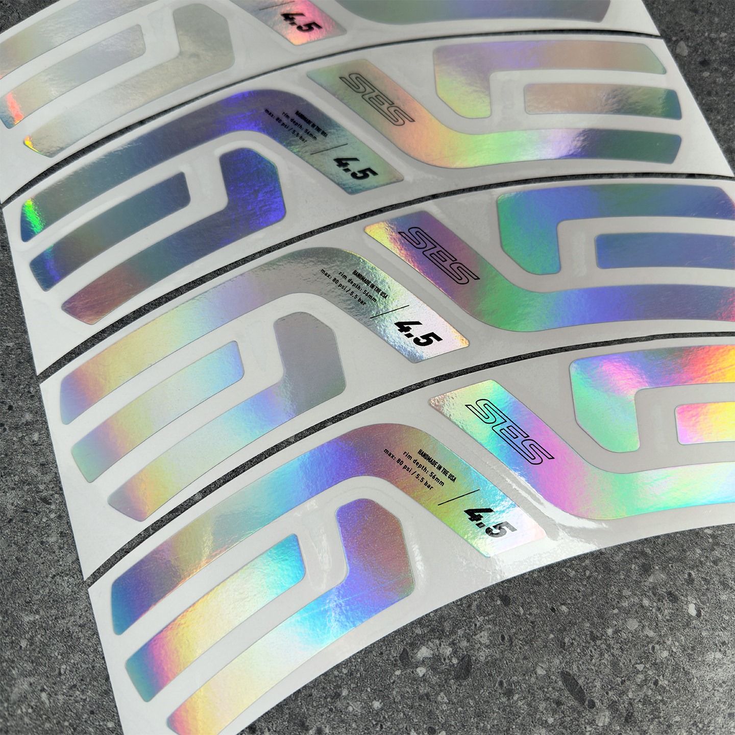 Laser Holographic color, ENVE SES 2.3 / 3.4 / 4.5 / 5.6 / 6.7, 40/50/60/65mm Wheel Sticker Road Bike Decals - Image 3
