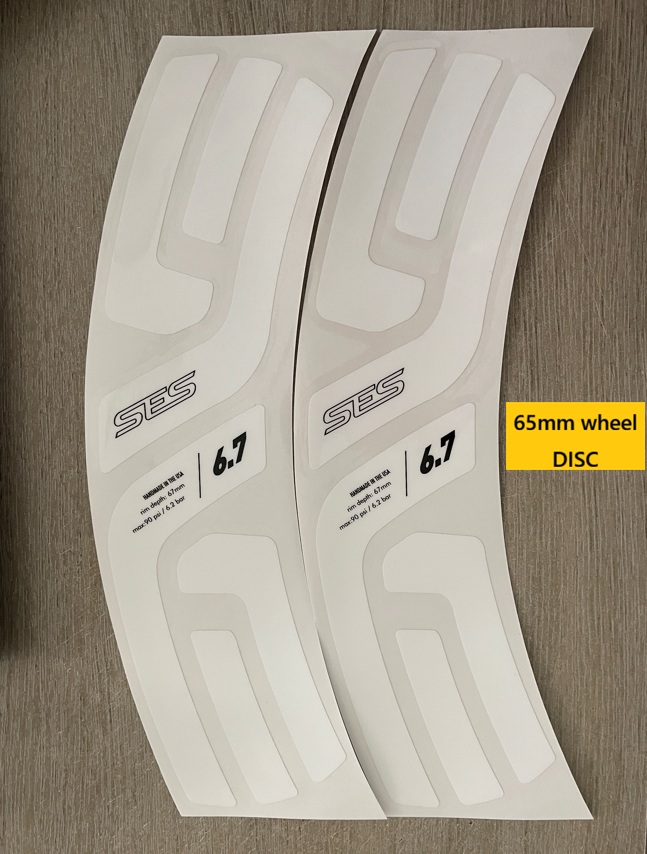 Classic White, ENVE SES 2.3 / 3.4 / 4.5 / 5.6 / 6.7, 40/50/60/65mm Wheel Sticker Road Bike Decals - Image 5