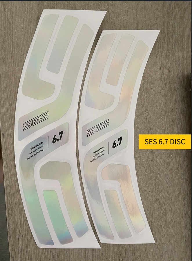 Laser Holographic color, ENVE SES 2.3 / 3.4 / 4.5 / 5.6 / 6.7, 40/50/60/65mm Wheel Sticker Road Bike Decals - Image 8